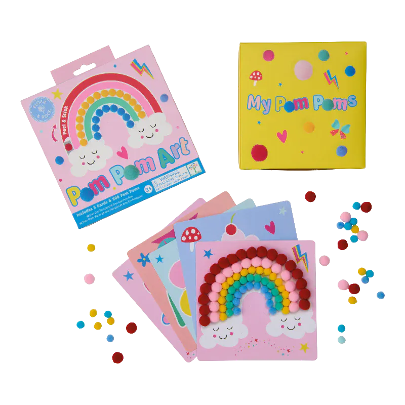Floss & Rock Art & Craft Activity Kits Rainbow Fairy Pom Pom Art