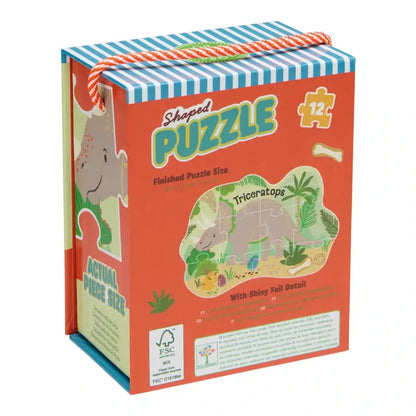 Floss & Rock Dino 12 pc Shaped Puzzle