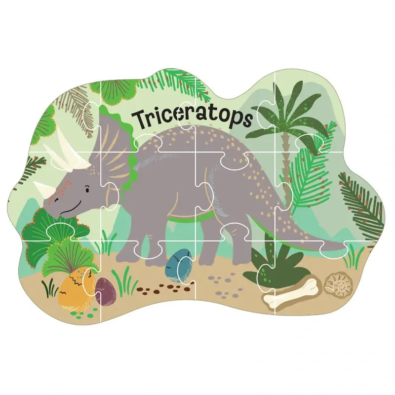 Floss & Rock Dino 12 pc Shaped Puzzle
