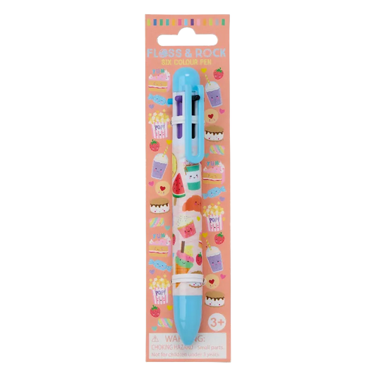 Floss & Rock Markers, Pens, Brushes & Crayons Sweet Treats 6 Colour Click Pen