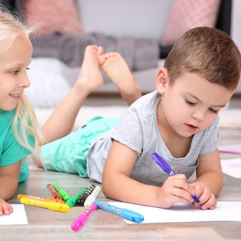 FlowerMonaco Markers, Pens, Brushes & Crayons Default Children's Silky Crayons (12 Colors)