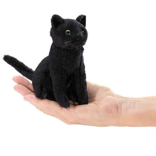 Folkmanis Finger Puppets Default Mini Black Cat Finger Puppet