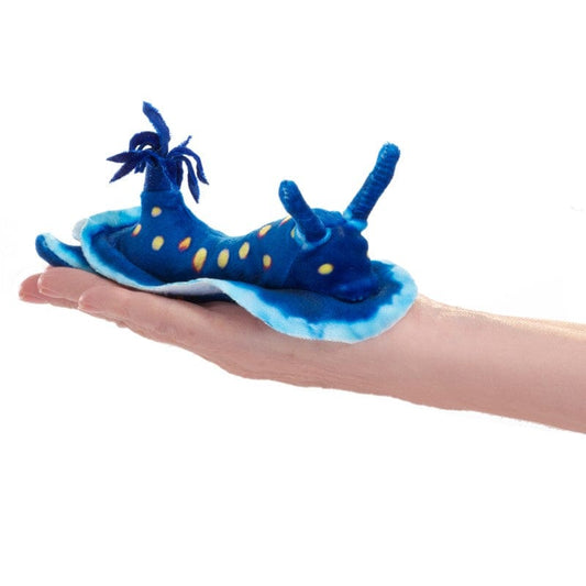 Folkmanis Finger Puppets Default Mini Blue Nudibranch Finger Puppet