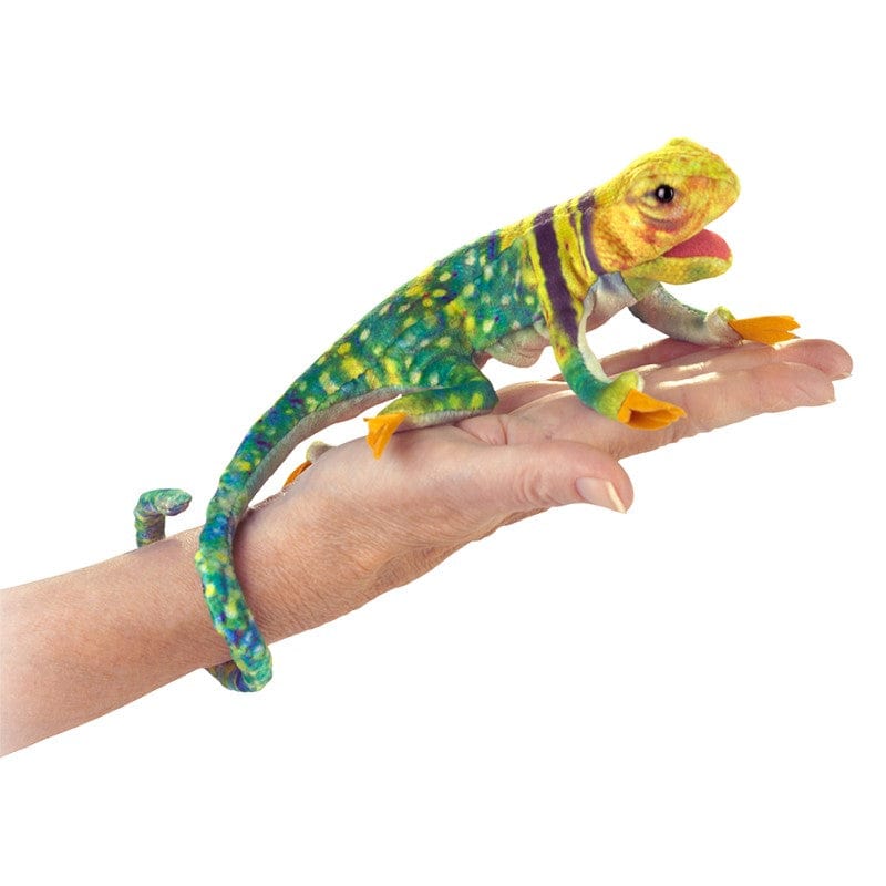 Folkmanis Finger Puppets Default Mini Collared Lizard Finger Puppet