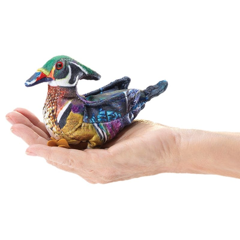 Folkmanis Finger Puppets Default Mini Wood Duck Finger Puppet