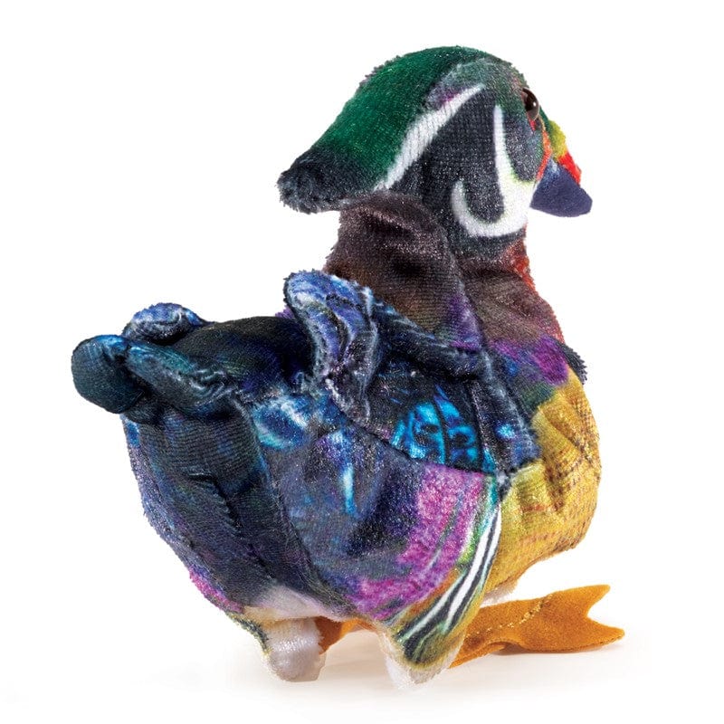 Folkmanis Finger Puppets Default Mini Wood Duck Finger Puppet