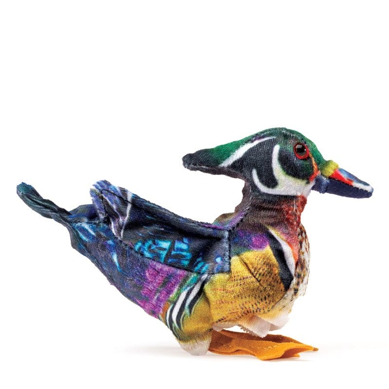 Folkmanis Finger Puppets Default Mini Wood Duck Finger Puppet