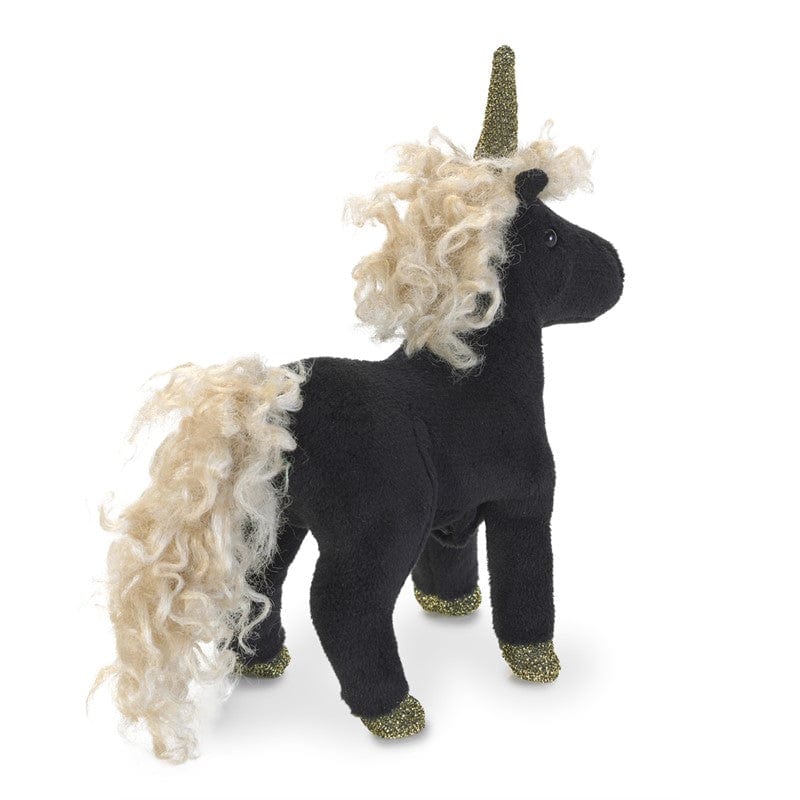 Folkmanis Finger Puppets Mini Black Unicorn Finger Puppet