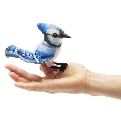 Folkmanis Finger Puppets Mini Blue Jay Finger Puppet