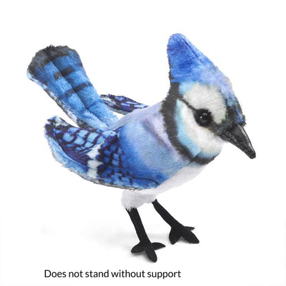 Folkmanis Finger Puppets Mini Blue Jay Finger Puppet