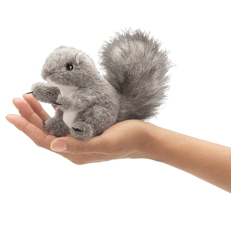 Folkmanis Finger Puppets Mini Gray Squirrel Finger Puppet