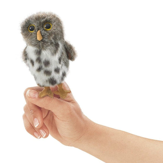 Folkmanis Finger Puppets Mini Spotted Owl Finger Puppet