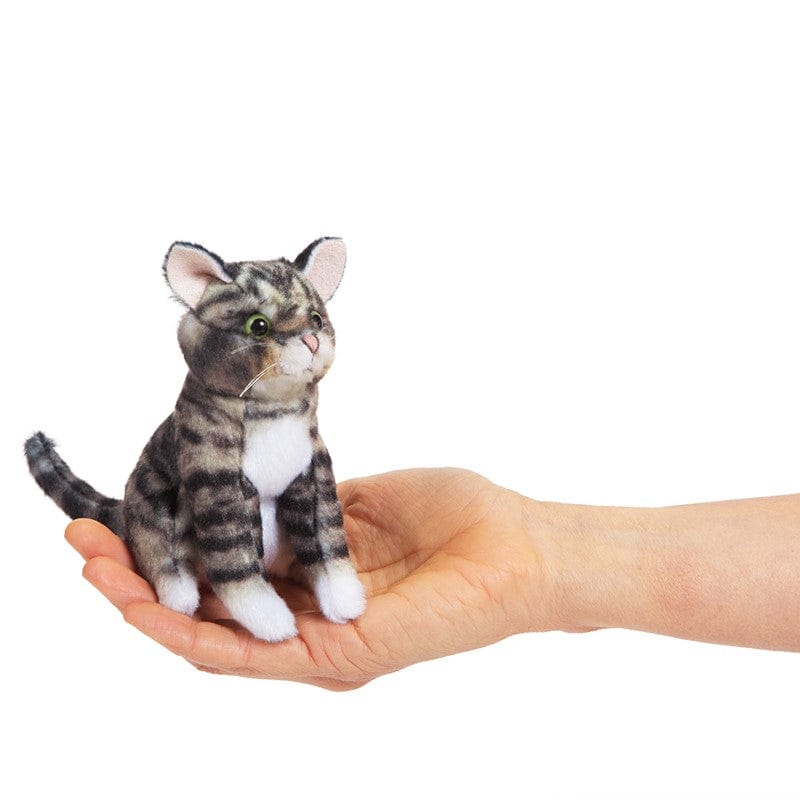 Folkmanis Finger Puppets Mini Tabby Cat Finger Puppet