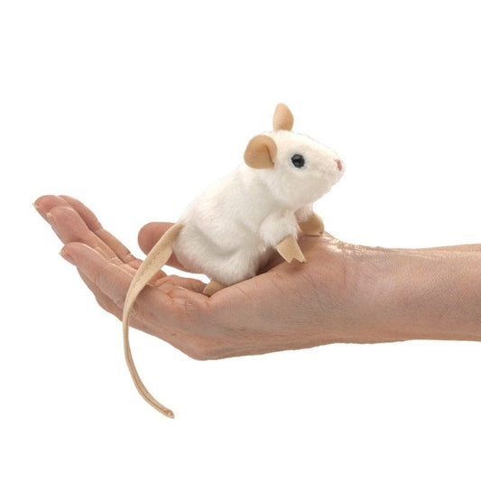 Folkmanis Finger Puppets Mini White Mouse Finger Puppet