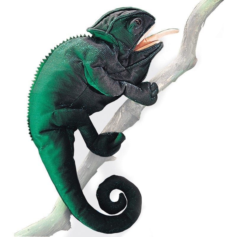 Folkmanis Hand Puppets Chameleon Puppet Dark Green