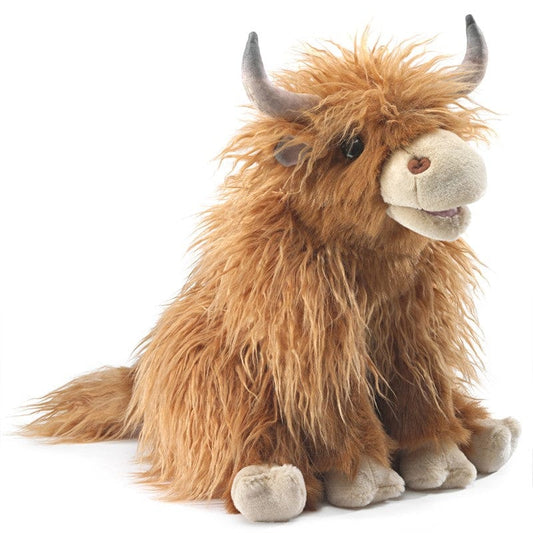 Folkmanis Hand Puppets Default Highland Cow Puppet