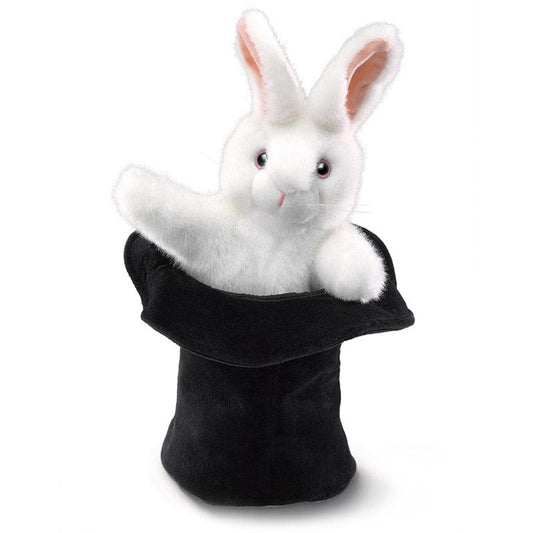 Folkmanis Hand Puppets Rabbit In Hat Puppet