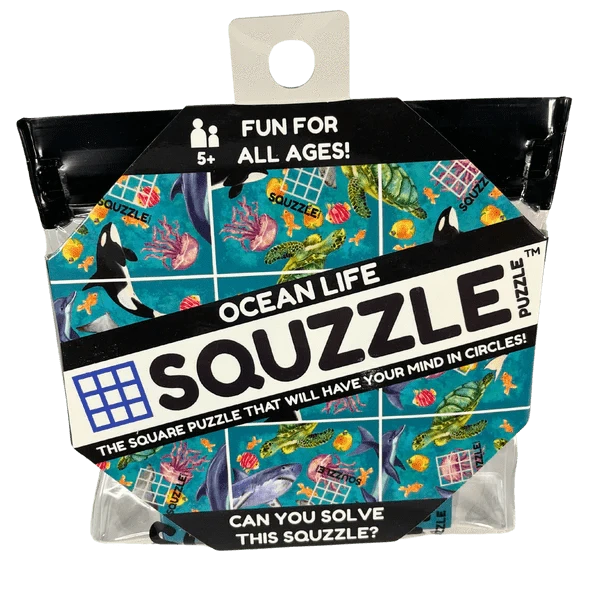 Fun Squared Brain Teaser Games Squzzle Puzzle - Ocean Life