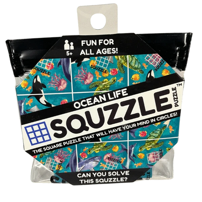 Fun Squared Brain Teaser Games Squzzle Puzzle - Ocean Life