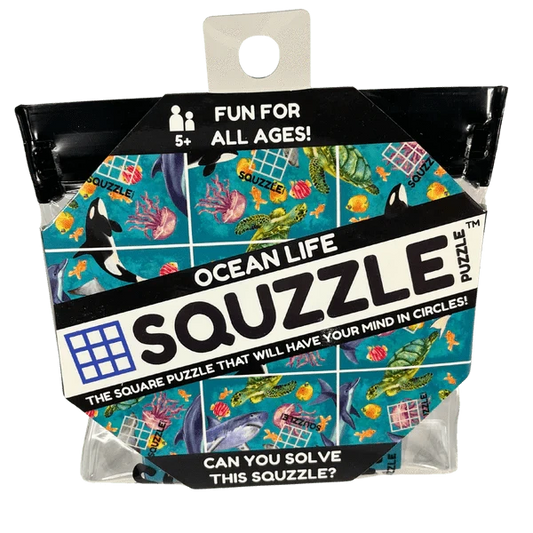 Fun Squared Brain Teaser Games Squzzle Puzzle - Ocean Life