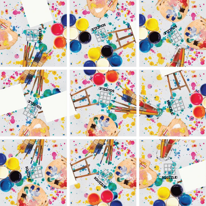 Fun Squared Brain Teaser Games Squzzle Puzzle - Painting