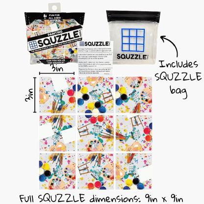 Fun Squared Brain Teaser Games Squzzle Puzzle - Painting