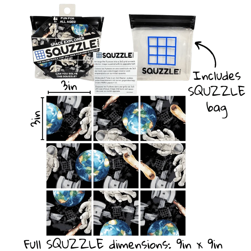 Fun Squared Brain Teaser Games Squzzle Puzzle - Space Explorer