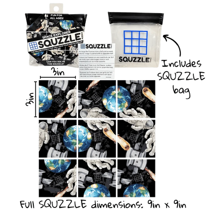 Fun Squared Brain Teaser Games Squzzle Puzzle - Space Explorer