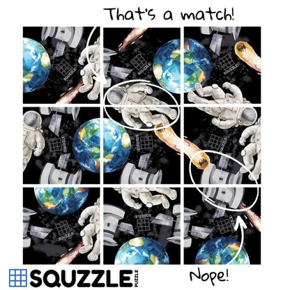 Fun Squared Brain Teaser Games Squzzle Puzzle - Space Explorer