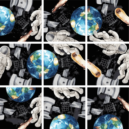 Fun Squared Brain Teaser Games Squzzle Puzzle - Space Explorer