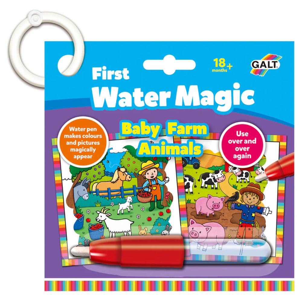 Galt Coloring & Painting Books Default First Water Magic - Baby Farm Animals