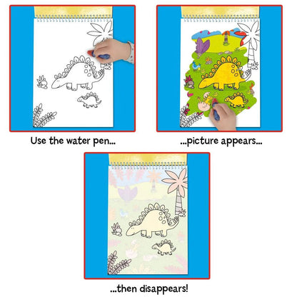 Galt Coloring & Painting Books Default Water Magic - Dinosaurs