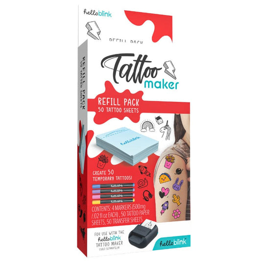 Gamewright Temporary Tattoos Hello Blink Tattoo Maker Refill Pack