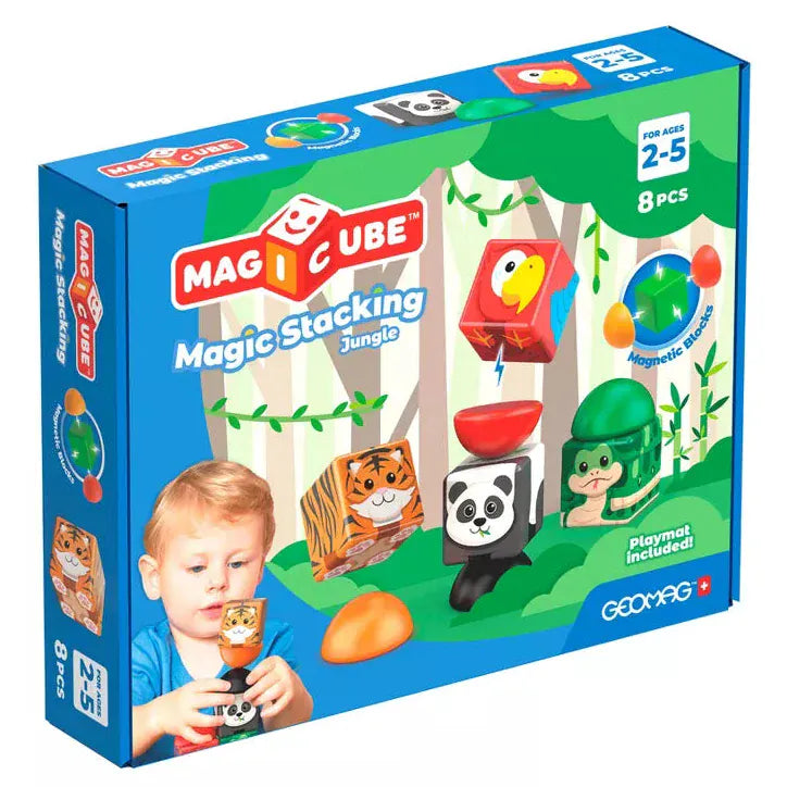 Geomagworld Construction Magicube Jungle Stacking 8 Piece Set