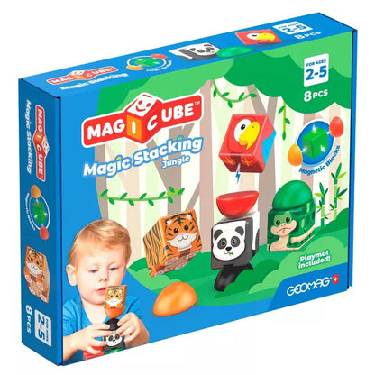 Geomagworld Construction Magicube Jungle Stacking 8 Piece Set