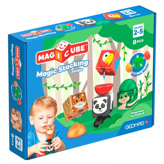 Geomagworld Construction Magicube Jungle Stacking 8 Piece Set