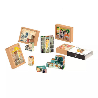 Geomagworld Puzzles Magnetic Masterpieces Cube Art