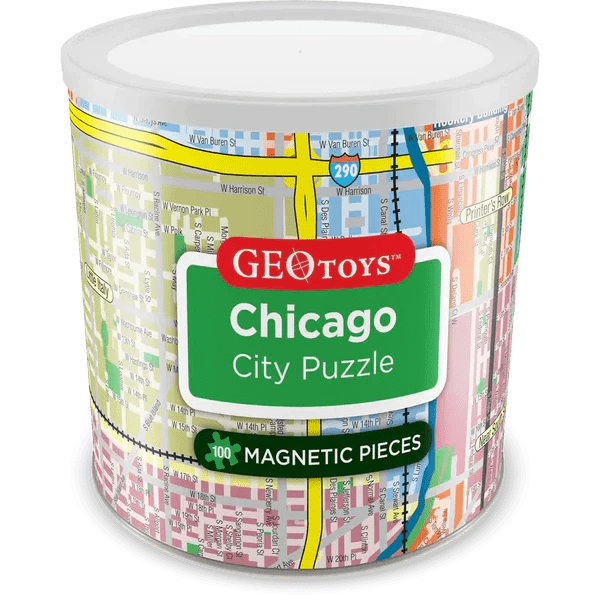 Geotoys 100 Piece Puzzles Default Chicago 100 Piece Magnetic Puzzle