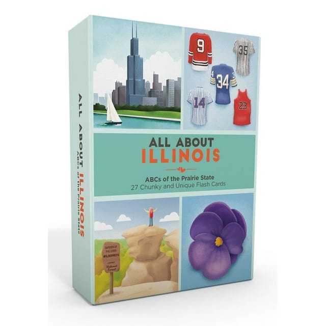 Gibbs Smith Flash Cards All About Illinois:  ABCs of the Prairie State Flash Cards