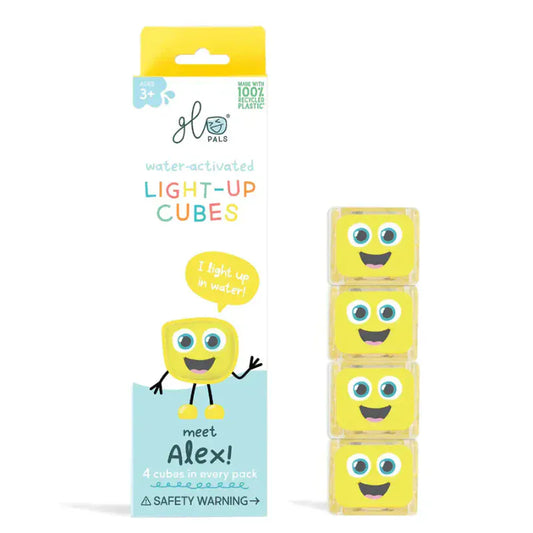 Glo Pals Bath Toys Glo Pals 4 pack Yellow/Alex