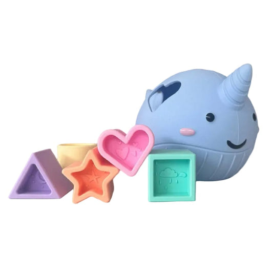 Glo Pals Shape Sorters Narwhal Shape Sorter Bright