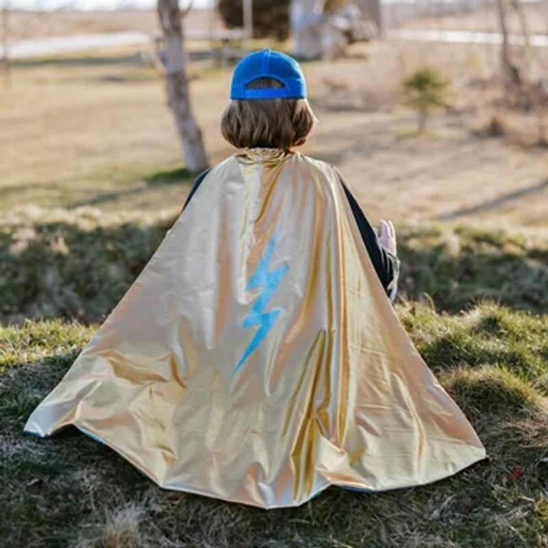 Great Pretenders Dress Up Accessories Default Reversible Blue Lightning Holographic Cape (Size 5-6 yrs)