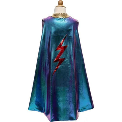 Great Pretenders Dress Up Accessories Default Reversible Blue Lightning Holographic Cape (Size 5-6 yrs)