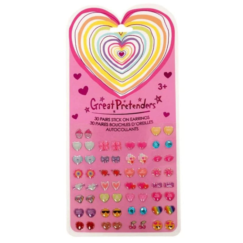 Great Pretenders Dress Up Accessories Heart Sticker Earrings