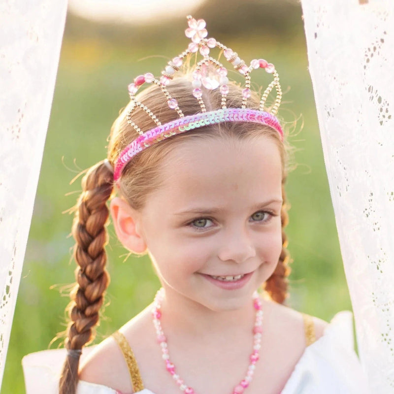 Great Pretenders Dress Up Accessories Pink and Gold Fairy Princess Tiara