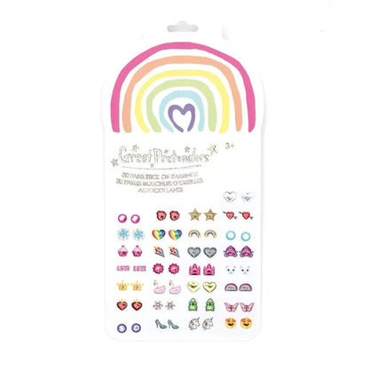 Great Pretenders Dress Up Accessories Rainbow Love Sticker Earrings