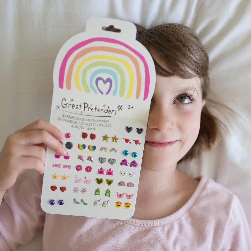 Great Pretenders Dress Up Accessories Rainbow Love Sticker Earrings