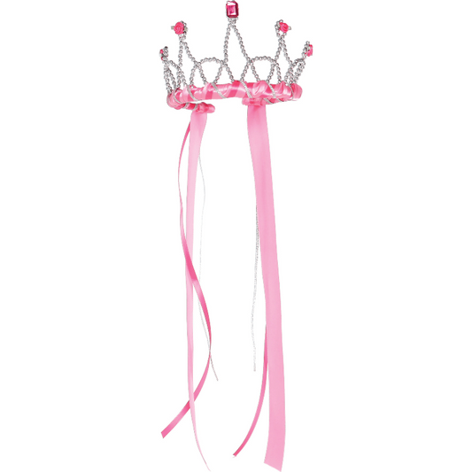 Great Pretenders Dress Up Accessories Ribbon Tiara - Dark Pink