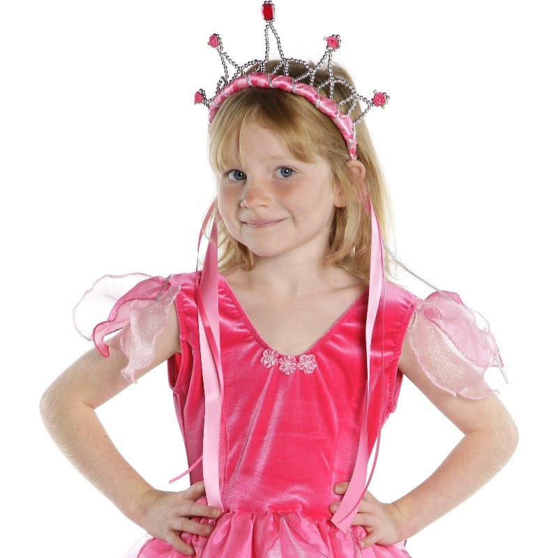 Great Pretenders Dress Up Accessories Ribbon Tiara - Dark Pink