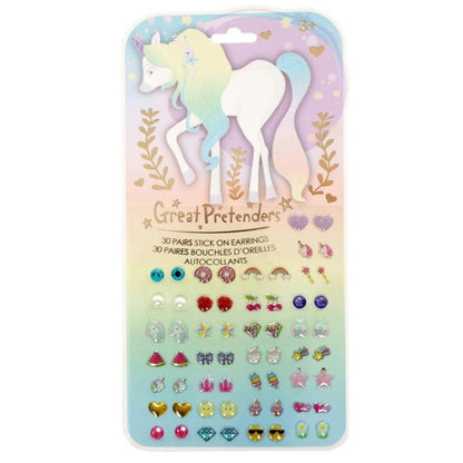 Great Pretenders Dress Up Accessories Whimsical Unicorn Sticker Earrings